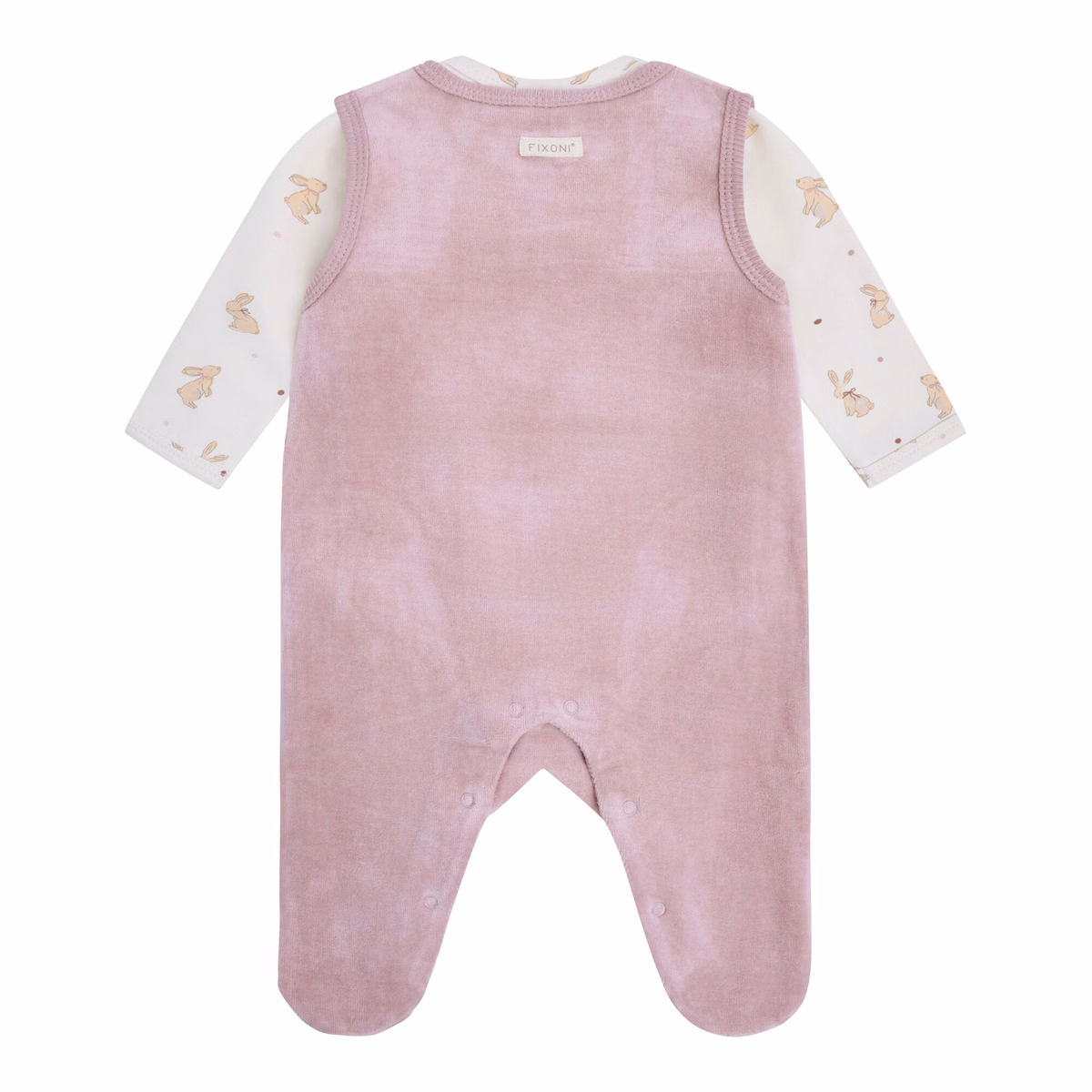 FIXONI Nicki Strampler Velours Stramplerhose mit Body Set in Keepsake Lilac - Hase FIXONI Nicki Strampler Velours Stramplerhose mit Body Set in Keepsake Lilac - Hase