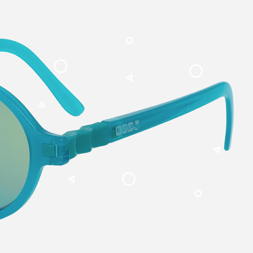 KiETLA Kleinkind Sonnenbrille ROZZ (UV-Schutz 3) Peacock Pfau Grün Blau