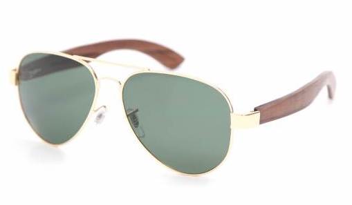 C3 Sonnenbrille Polarized - Rio in Gold Rahmen / Grünes Glas