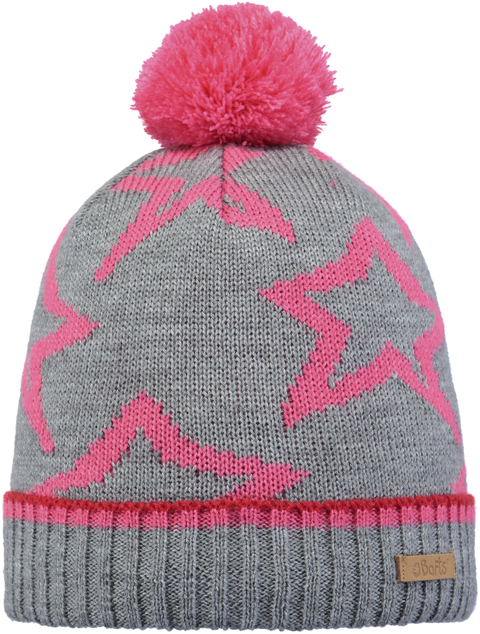 Barts Kids Fara Beanie mit Bommel - Pink Sterne - SALE