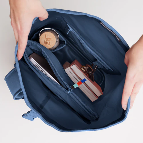 GOT BAG ROLLTOP 2.0 OCEAN BLUE - Nachhaltiger Rucksack Meeresblau GOT BAG ROLLTOP 2.0 OCEAN BLUE - Nachhaltiger Rucksack Meeresblau