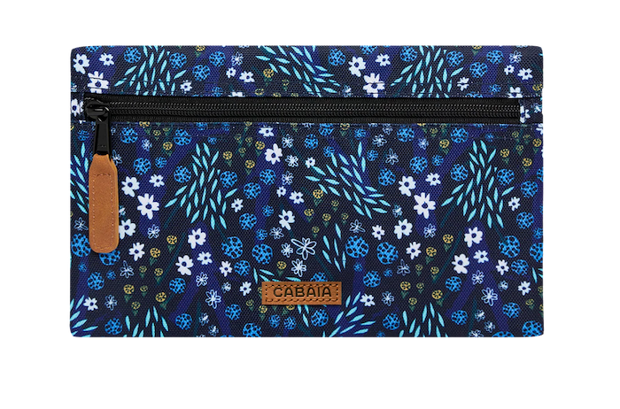 Cabaia Vordertasche - MINORCA - Blau mit Mini Blumen - SALE Cabaia Vordertasche - MINORCA - Blau mit Mini Blumen - SALE