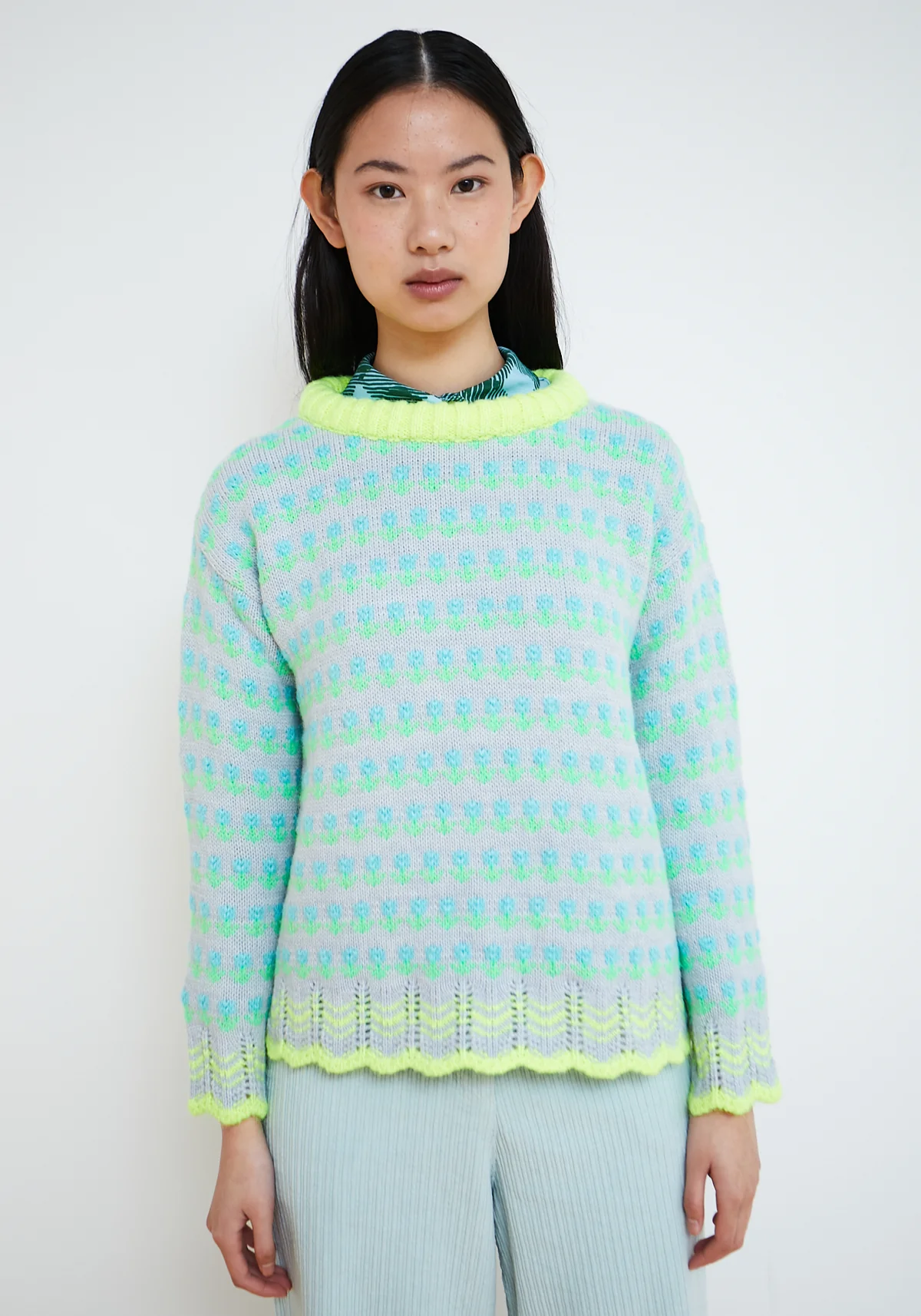 Dr Bloom Prado Pullover - Strickpulli in in Himmelblau Dr Bloom Prado Pullover - Strickpulli in in Himmelblau
