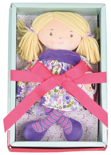 Tikiri Bonikka Puppe Li'l Peggy mit Kleid in lila - 25 cm