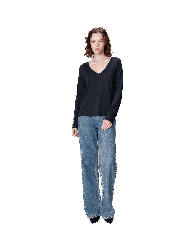 Grace & Mila NISI Feinstrick Shirt in Marine Blau mit Glitzer - SALE Grace & Mila NISI Feinstrick Shirt in Marine Blau mit Glitzer - SALE
