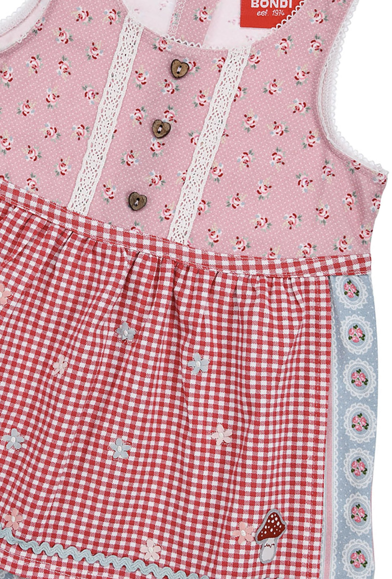 Bondi Dirndl - Blumenallover in Rosa & Blau