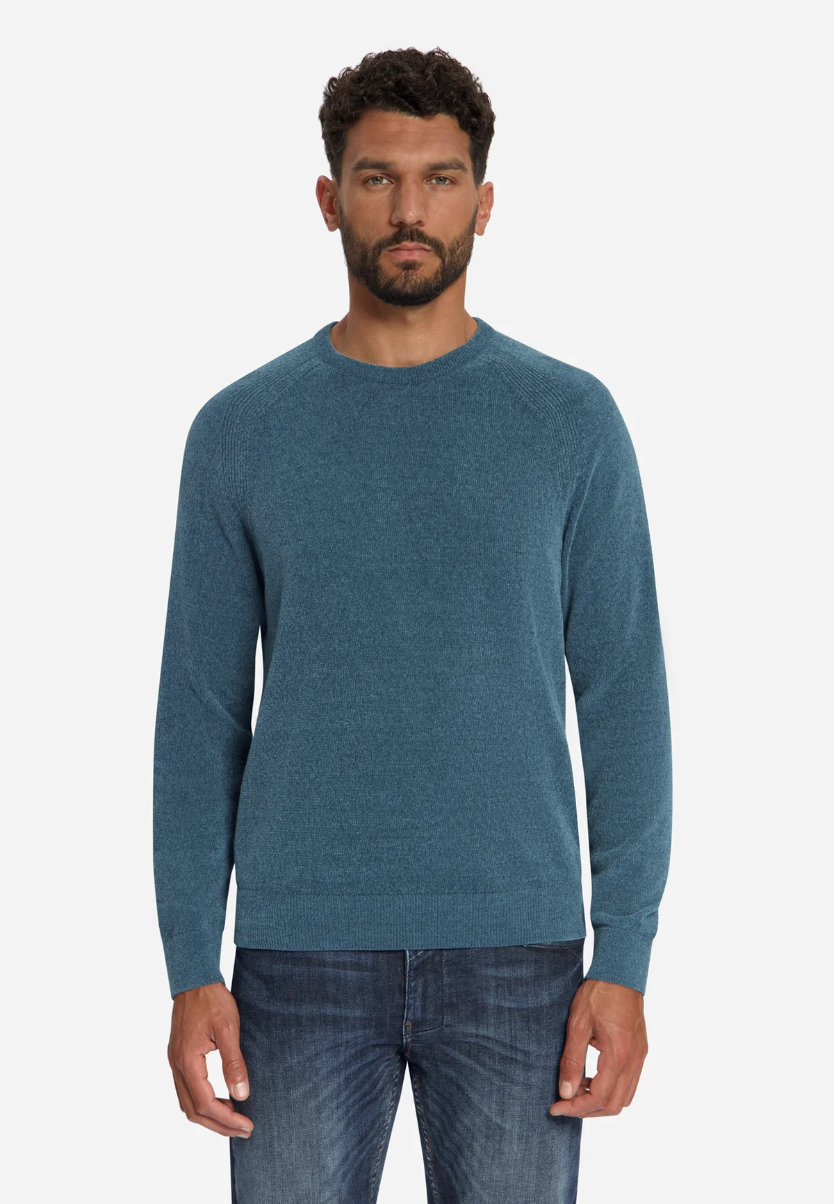No Excess Chenille Strickpullover in Shadow Blue No Excess Chenille Strickpullover in Shadow Blue
