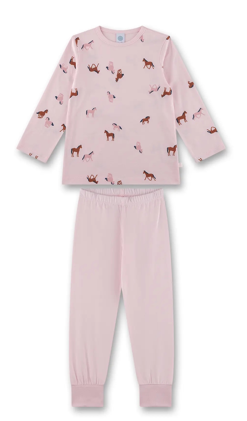 Sanetta Pyjama Mädchen-Schlafanzug mit Pferden lang rosa Sanetta Pyjama Mädchen-Schlafanzug mit Pferden lang rosa