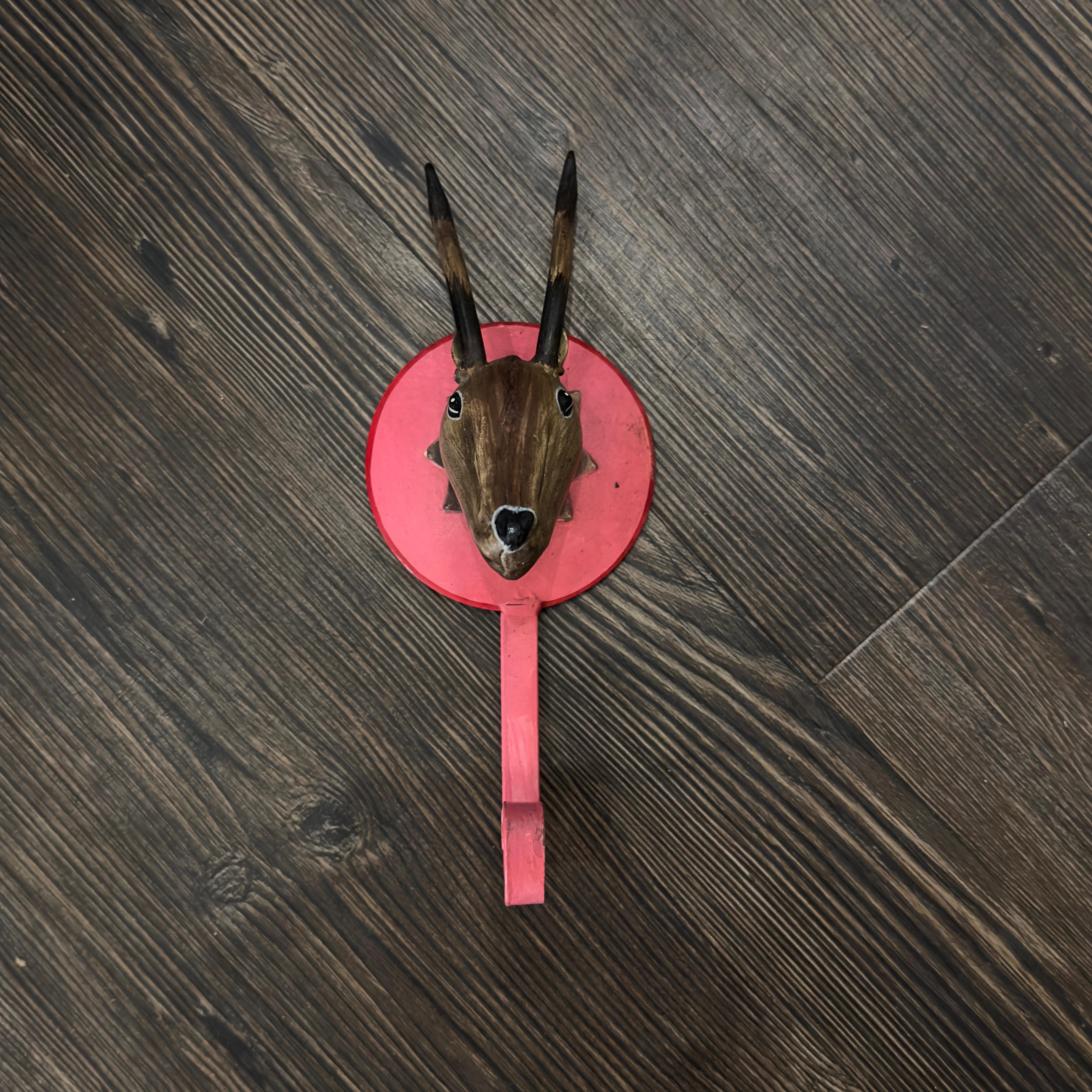 Pape Kunstgewerbe Wandhaken - Gazelle in Pink