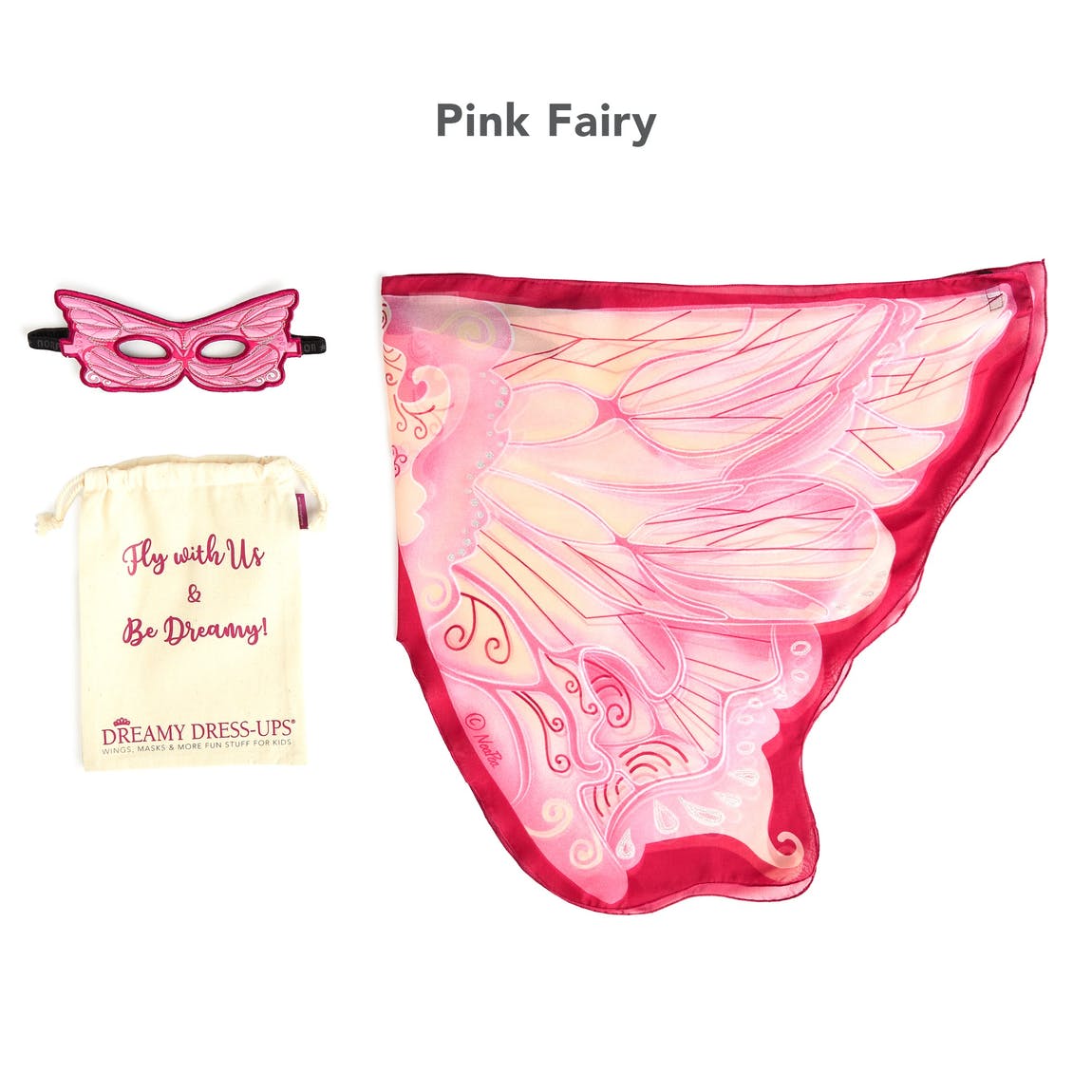 1013048-47cde72bfc2138 Dreamy Dress-Ups PINK FAIRY - Flügel & Maske