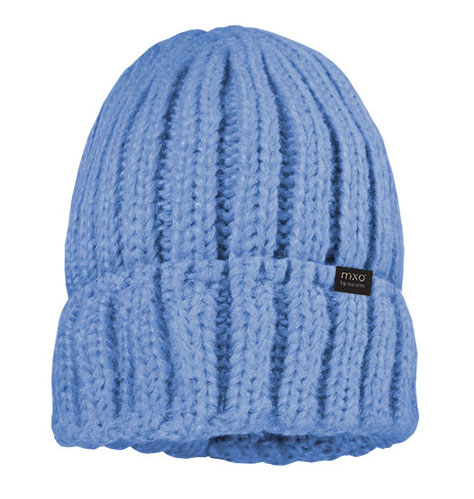 10_335742829000065 Maximo Beanie Strickmütze mit Rippe und Umschlag - Brilliant Blau