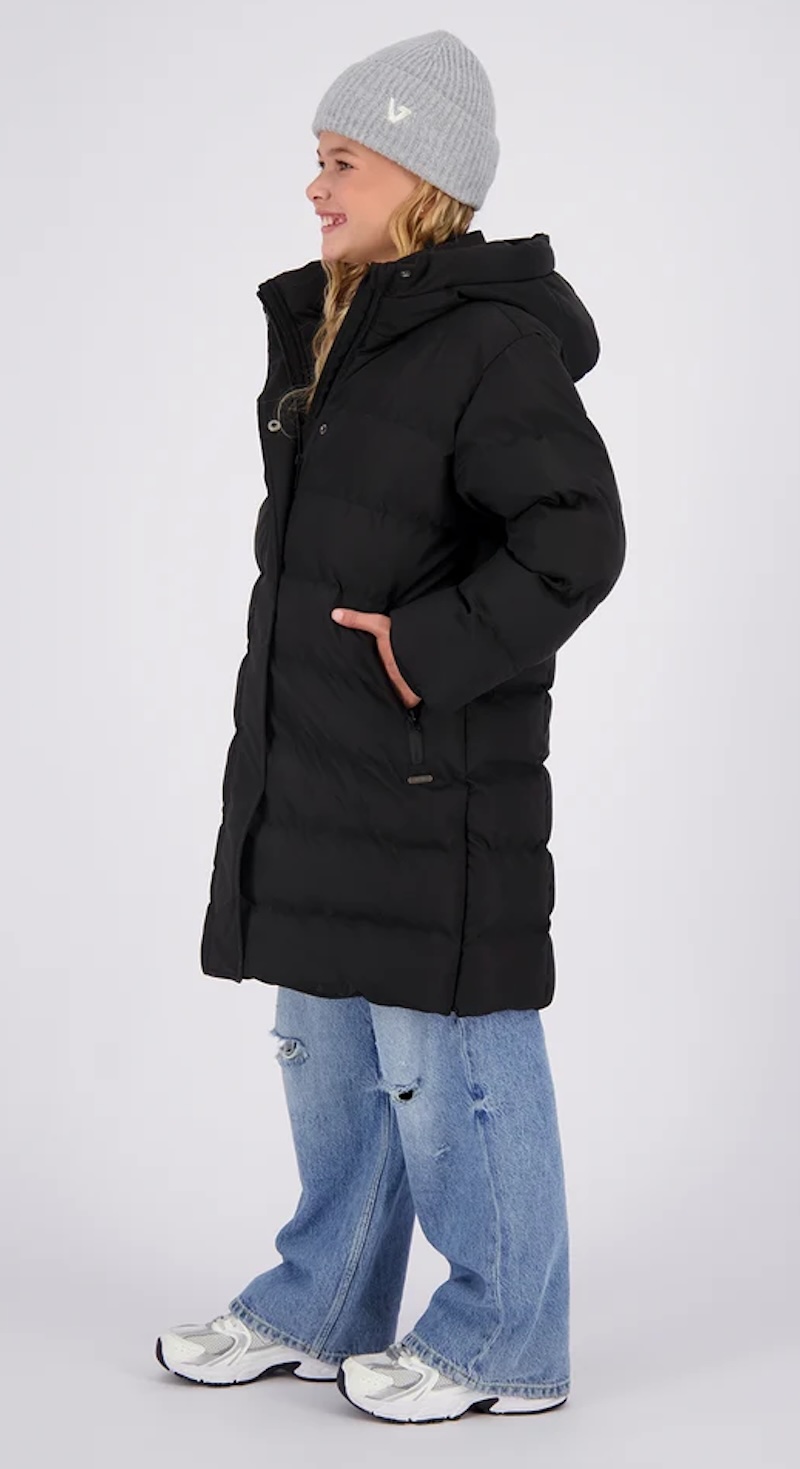 Vingino Tezia Long Mädchen Winterjacke Mantel Wasserdicht in Deep Black Schwarz Vingino Tezia Long Mädchen Winterjacke Mantel Wasserdicht in Deep Black Schwarz