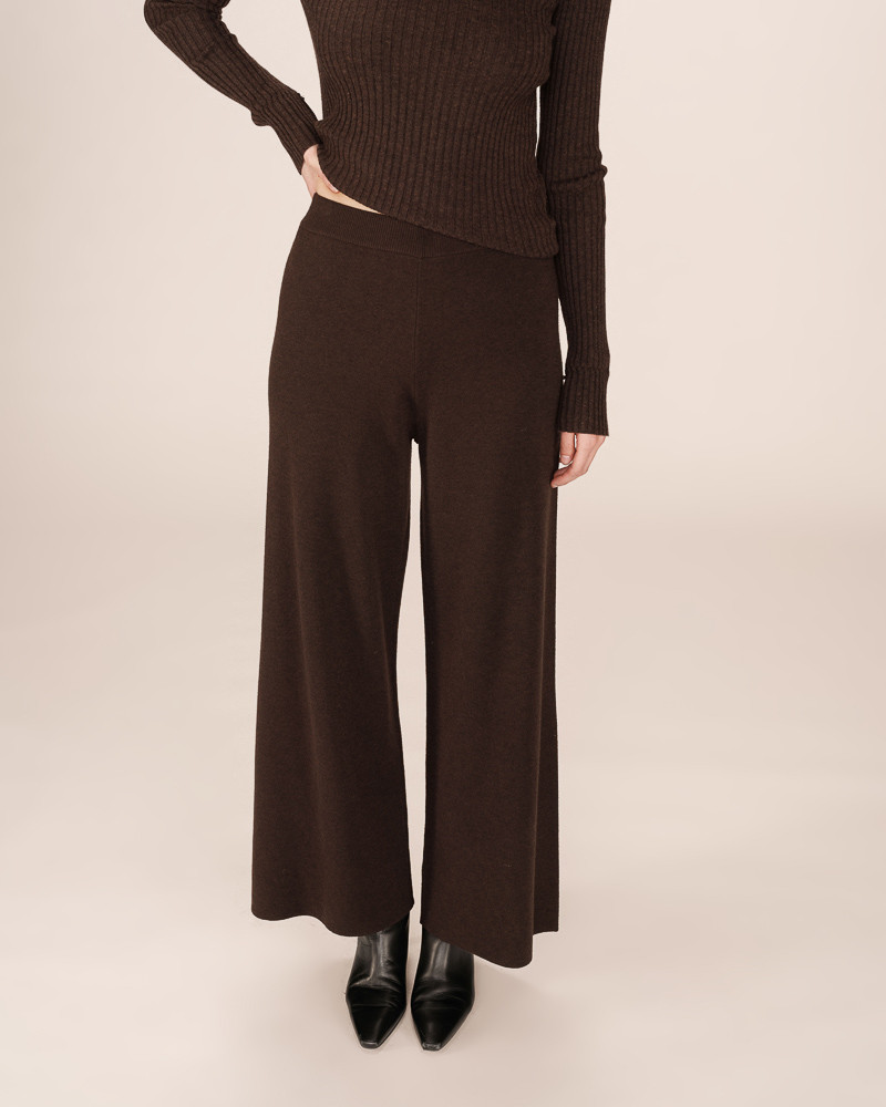Grace & Mila Sao High Waist Strickhose Chocolat Braun 