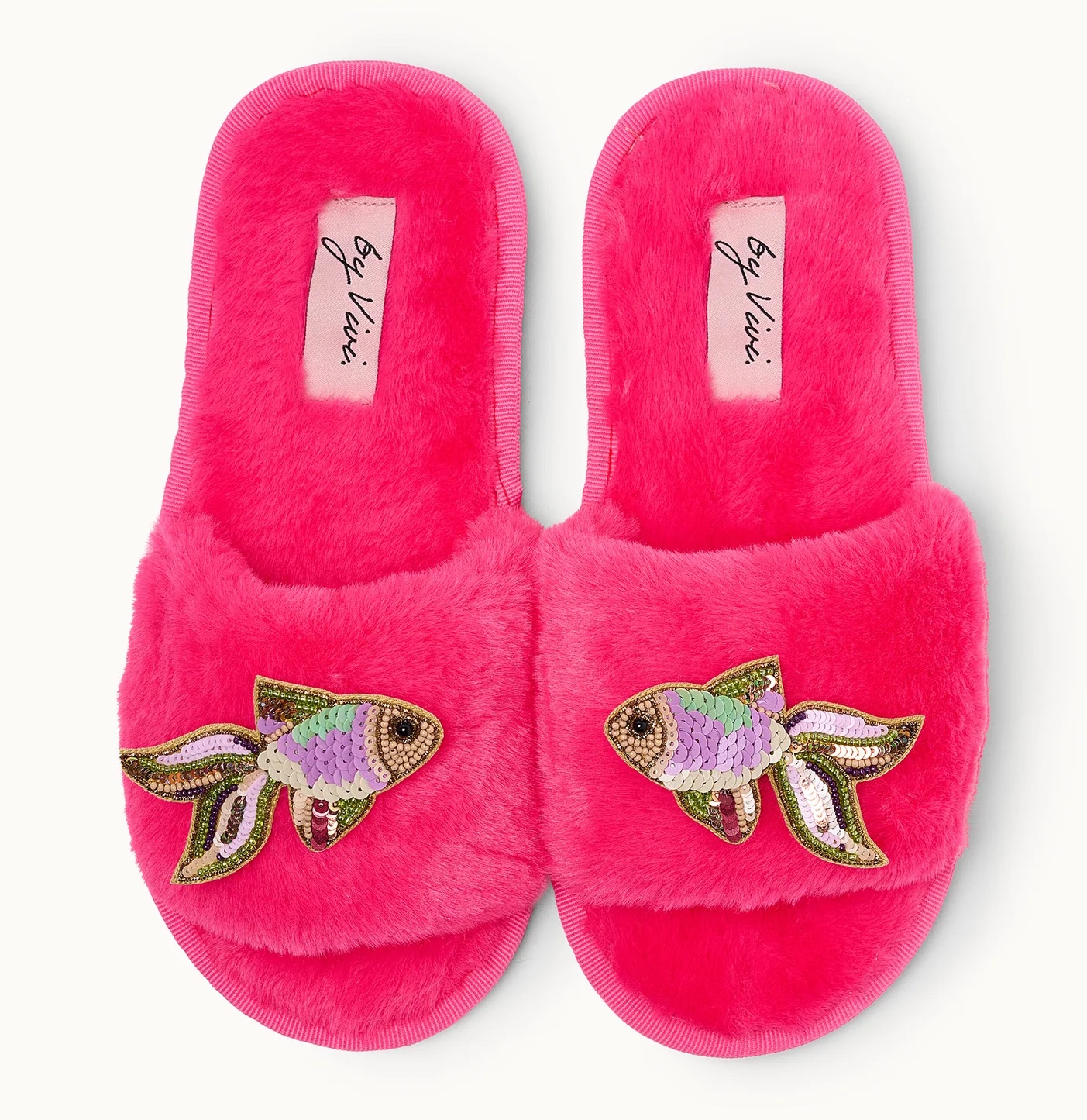By Vivi Plüsch Slipper in Neon Pink