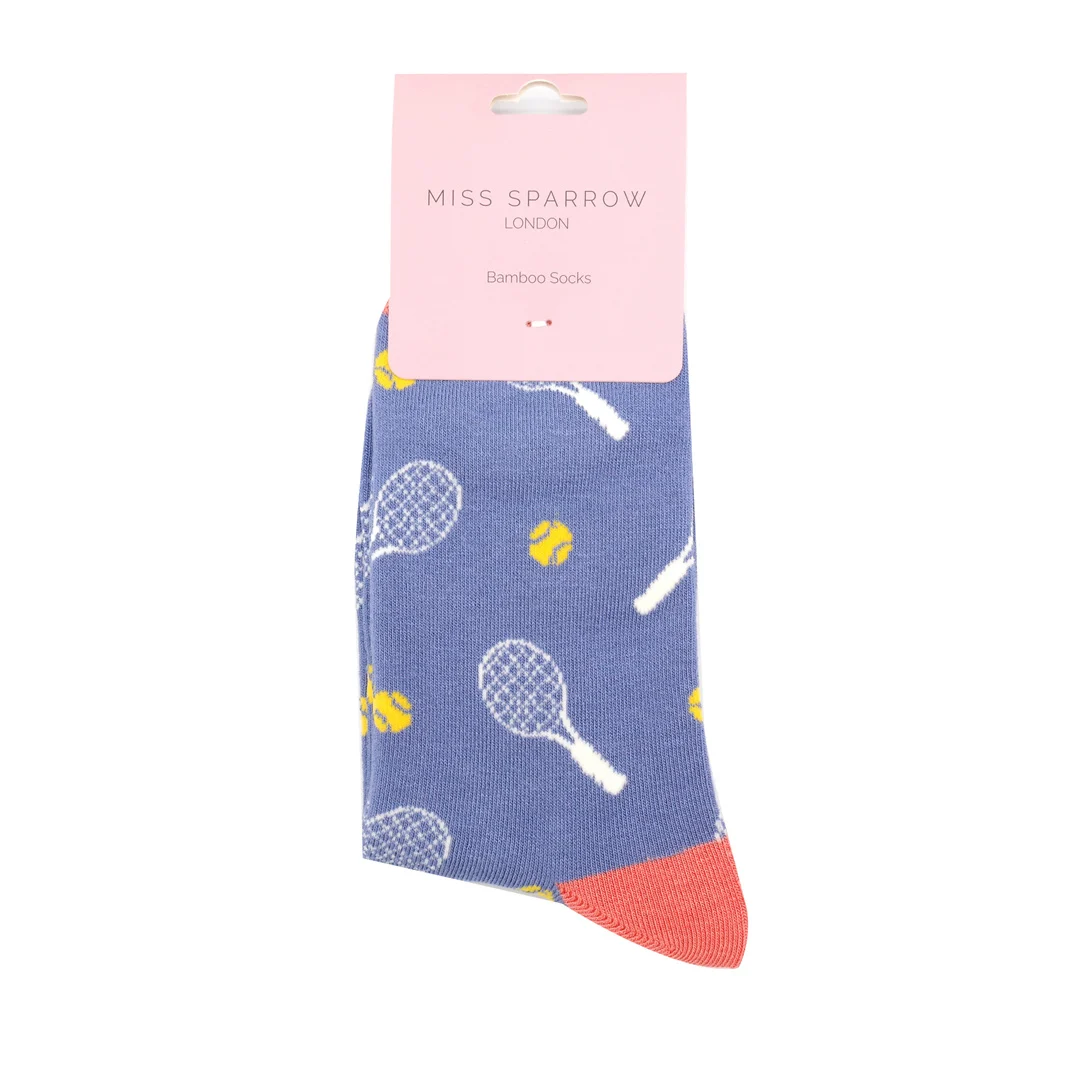 Miss Sparrow Bambus Socken in Denim - Flieder Blau - Tennis Miss Sparrow Bambus Socken in Denim - Flieder Blau - Tennis
