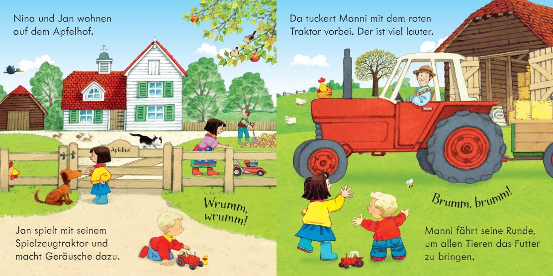  Usborne Nina und Jan - Hörst du das? Der Traktor kommt