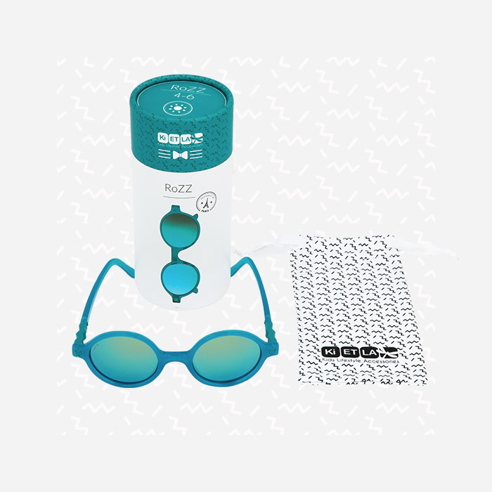 CrazygzagSUN4-6_RoZZ_Peacock_packshot43rjaGpt7lHlk4 KiETLA Kleinkind Sonnenbrille ROZZ (UV-Schutz 3) Peacock Pfau Grün Blau