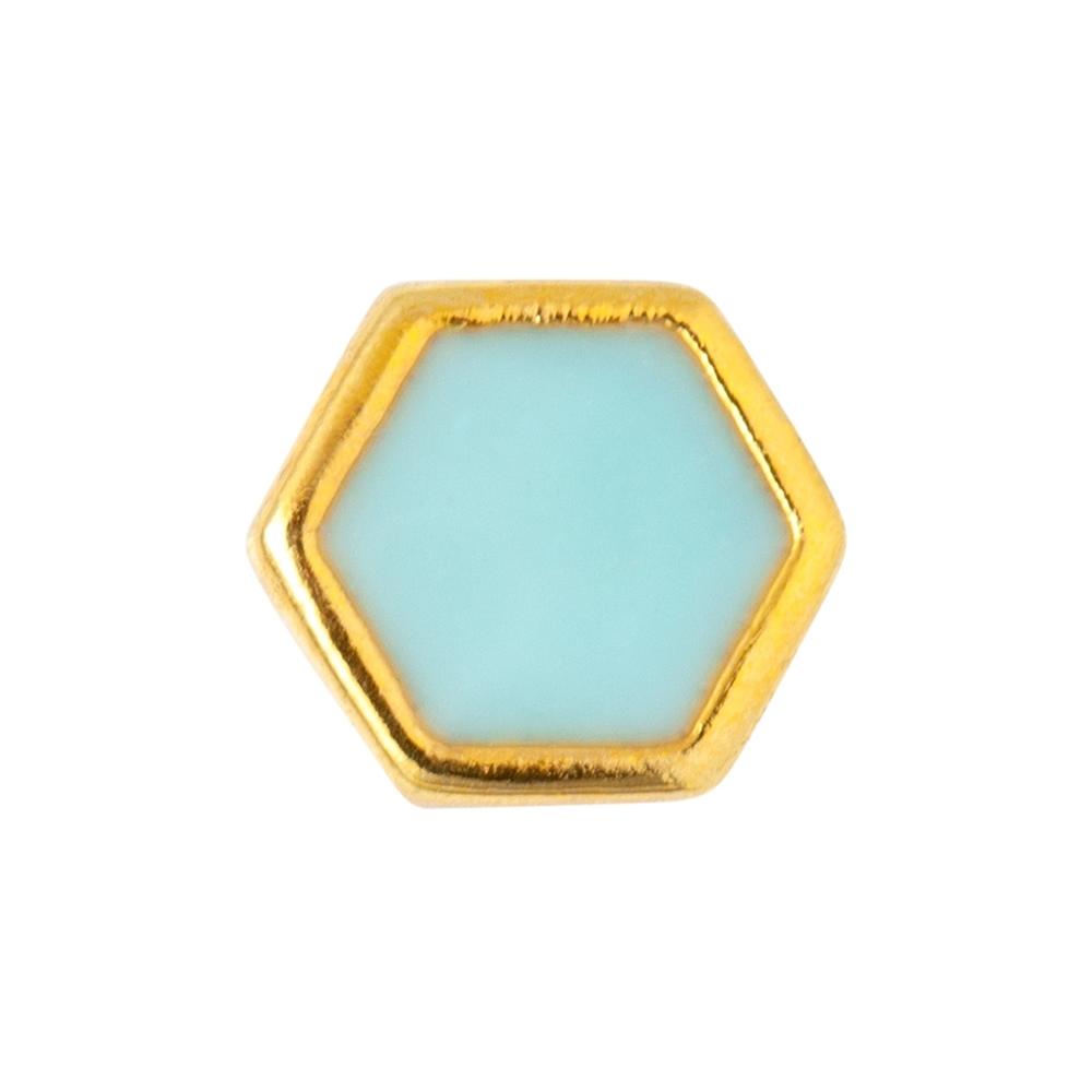 HONEY_1_STUCK-Ear_stud_1_pcs-LULU1151-Minze-4_1000x LuLu Honey - Ohrring Vergoldet mit Emaille in Mint