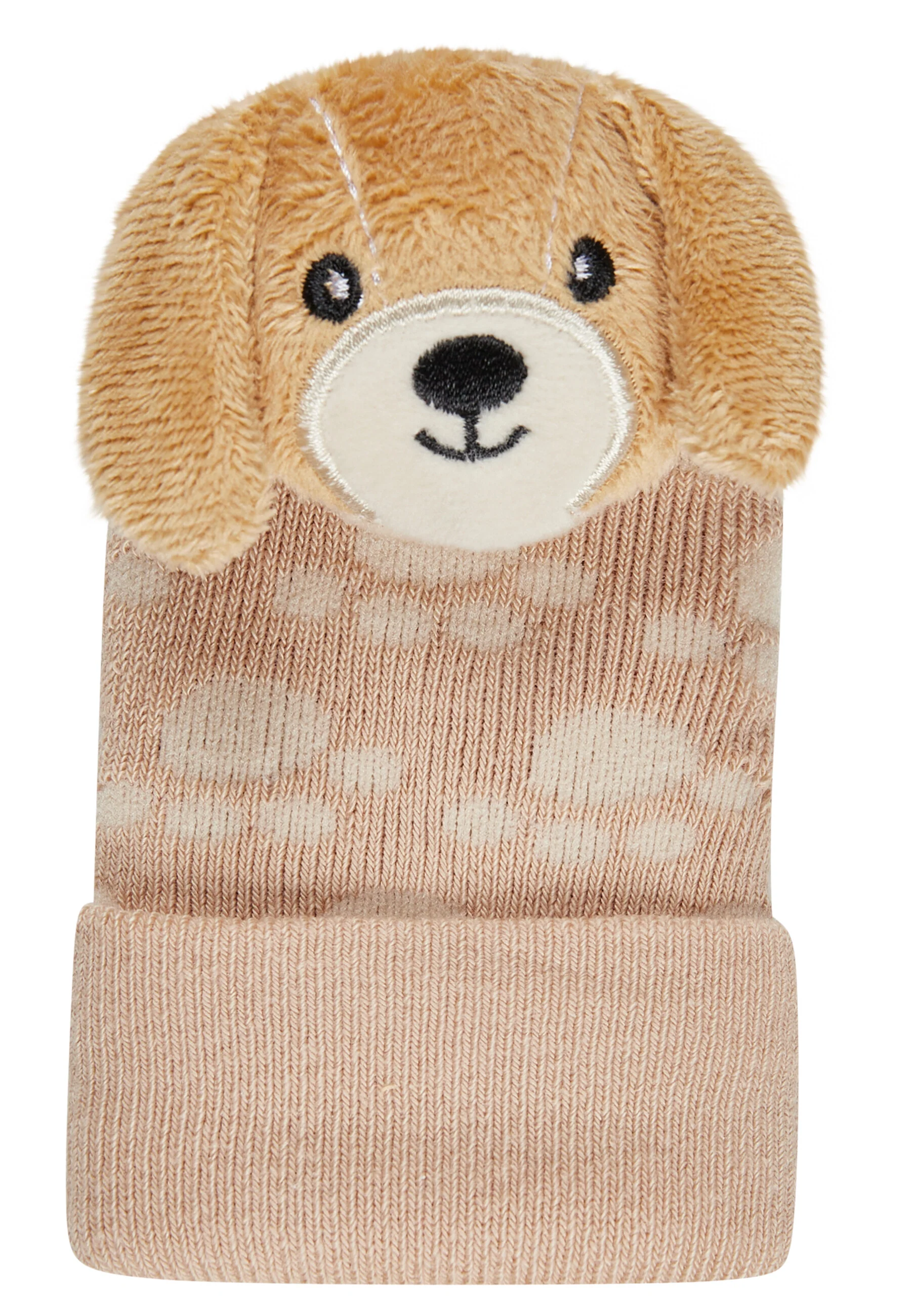 Sterntaler Baby Rasselsöckchen in Beige Braun - Hund