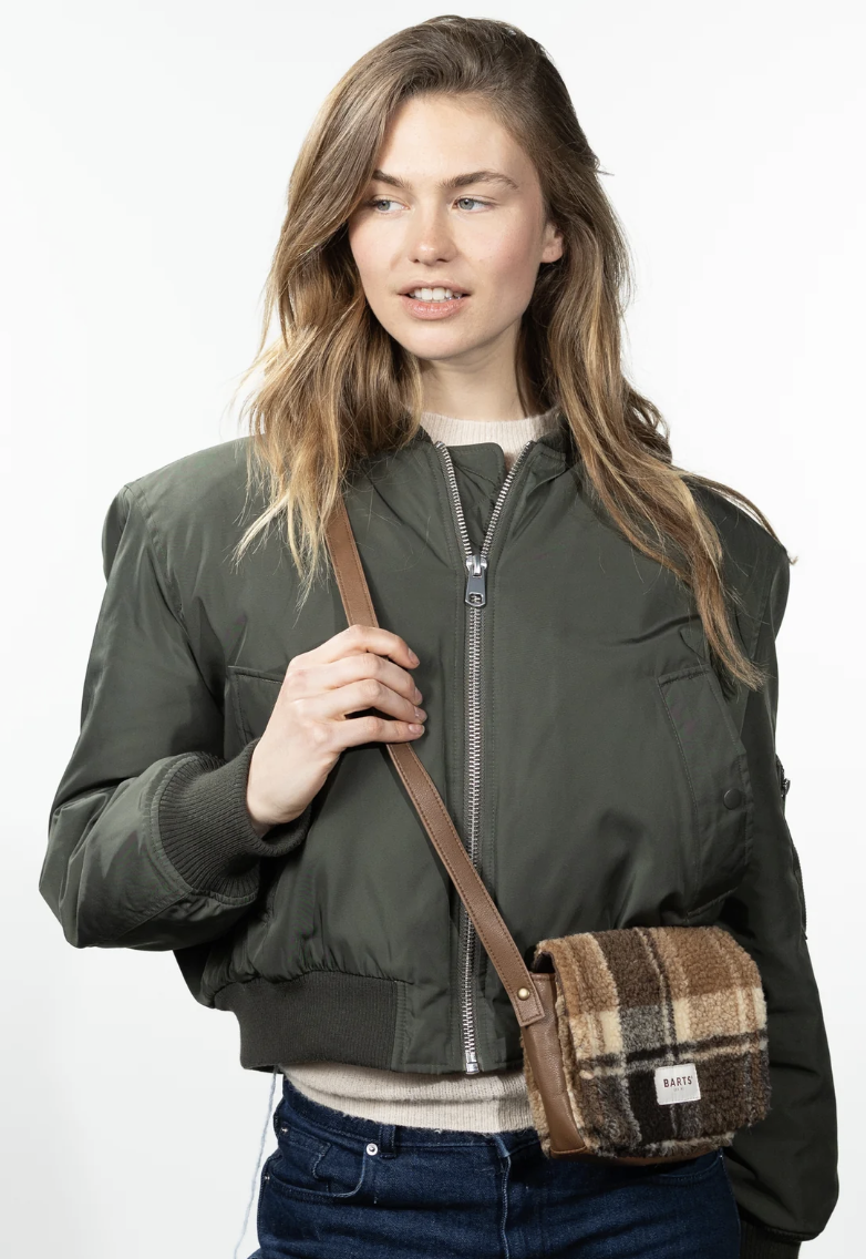 Barts Bugbane Shoulderbag/Schultertasche Kunstfell - Dark Braun - Kariert Barts Bugbane Shoulderbag/Schultertasche Kunstfell - Dark Braun - Kariert