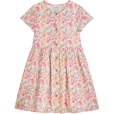 Danamade DBELLA Mädchen Baumwolle Leinen Kleid Pastell Blumen Allover Danamade DBELLA Mädchen Baumwolle Leinen Kleid Pastell Blumen Allover