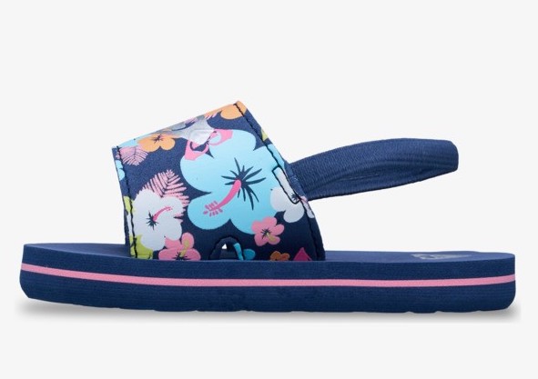 Roxy Girls Tw Finn - Flip Flop Sandalen für Kleinkinder in Blau Blumen