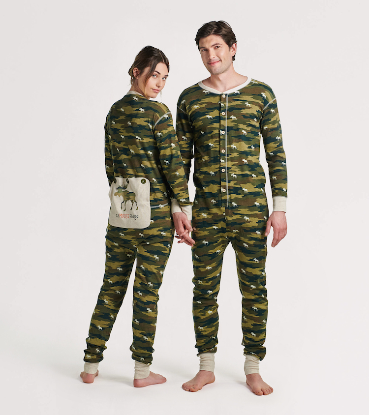 US2CAMO001 Little Blue House Adult Union Suit - Unisex - Erwachsener Einteiler - Camoosflage