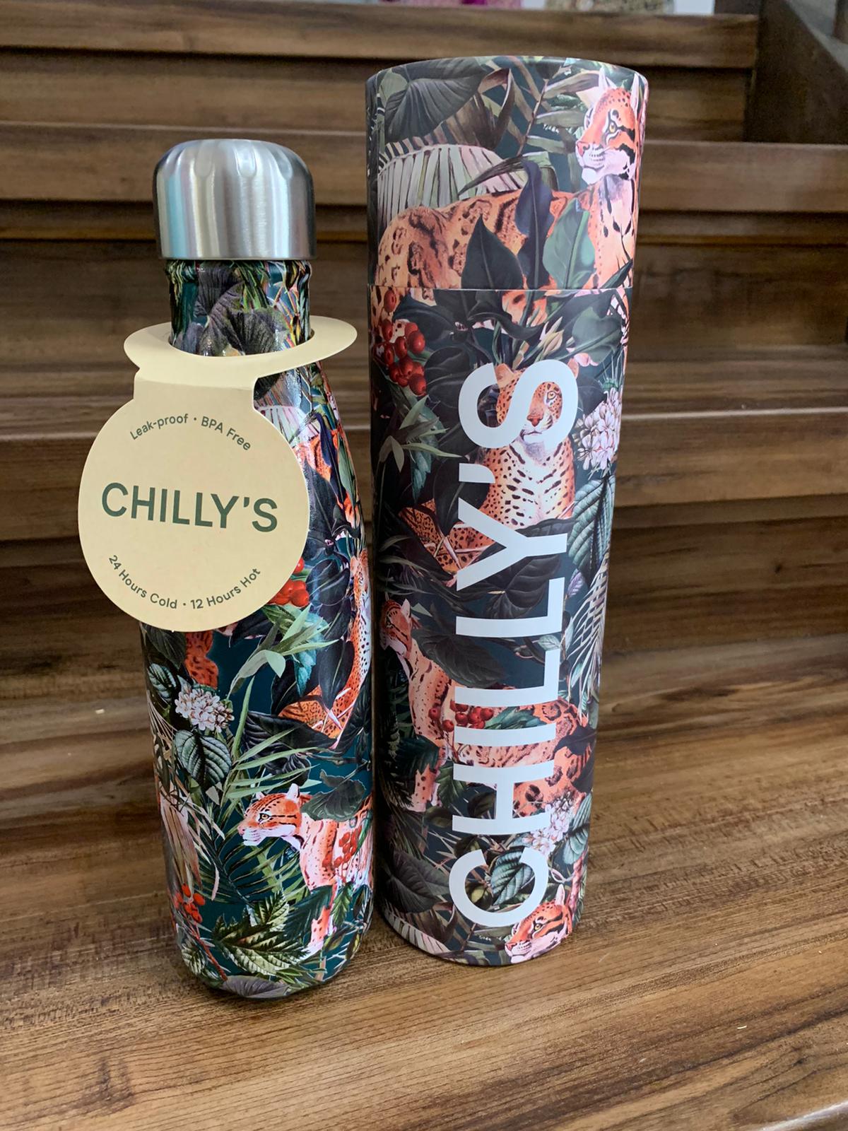 Chilly's Edelstahl Thermos Flasche Leopard 500 ml
