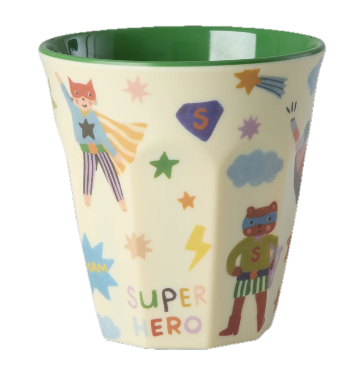 RICE Kinderbecher Medium Pink mit Hero Print aus Melamin – 250 ml Kopie
