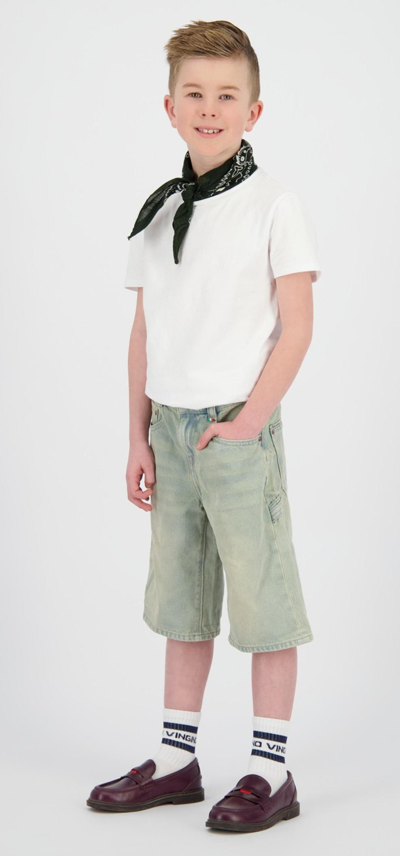 Vingino Jungs Relaxed Skater Shorts Cristian - Tinted mid Blue