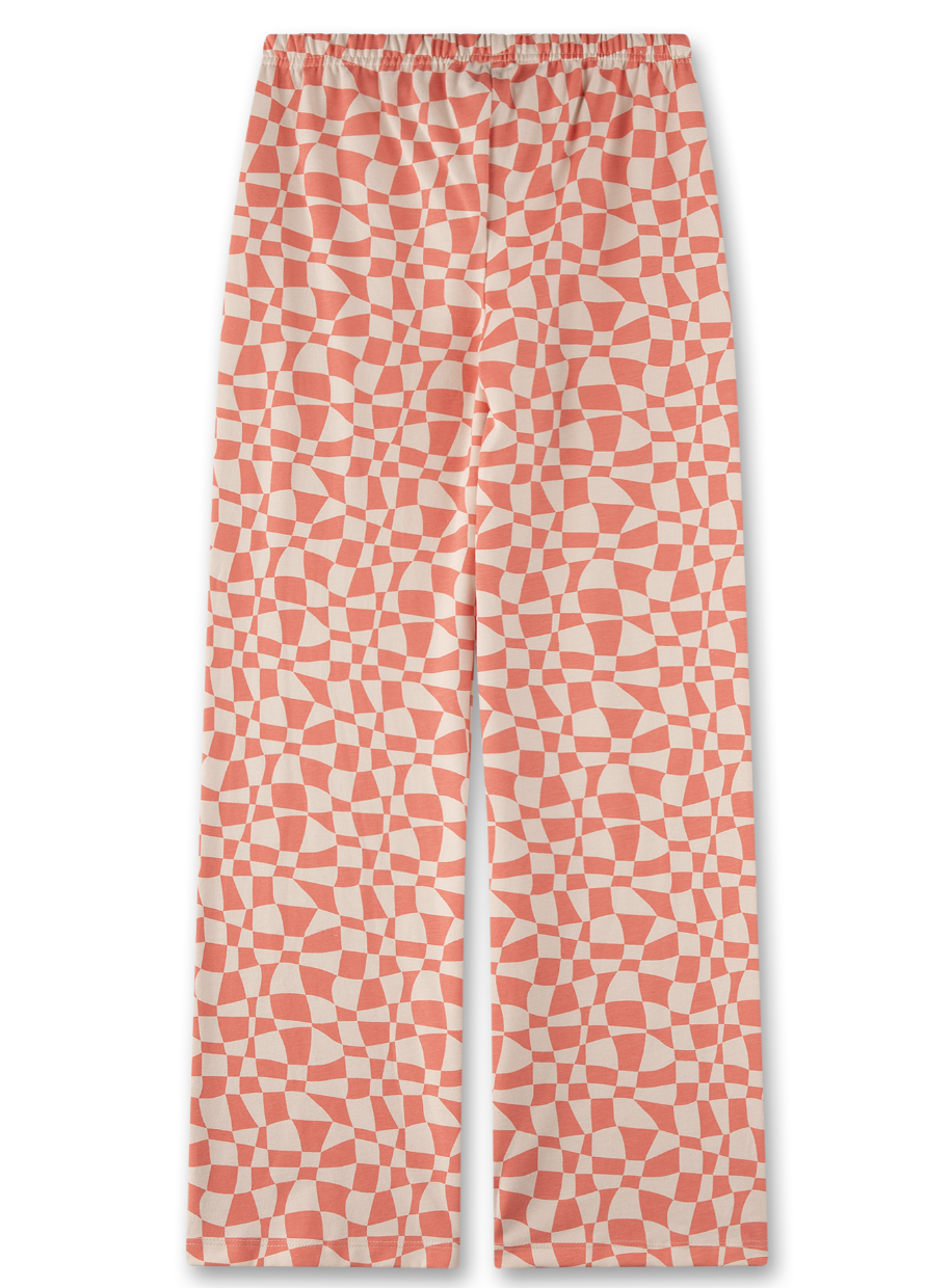 Sanetta Pyjamahose/Schlafanzughose - Peach/Creme Sanetta Pyjamahose/Schlafanzughose - Peach/Creme