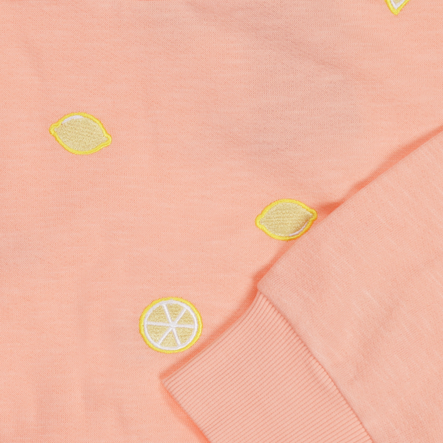 Tumble N Dry Limoni Sweatshirt in Korall - Zitronen Stickerrei