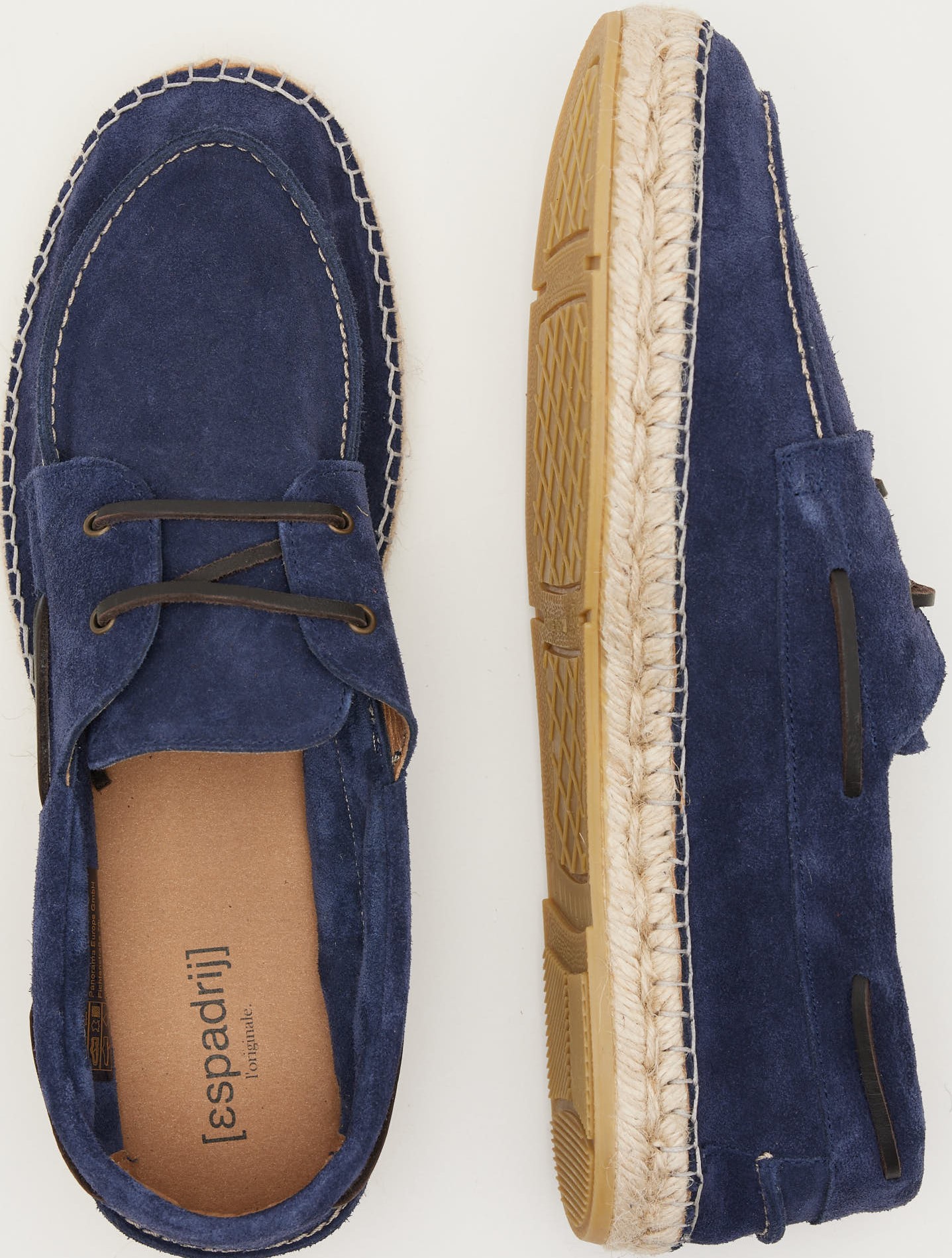 Espadrij klassische Herrenschuhe Naivre Velour - Navy - SALE