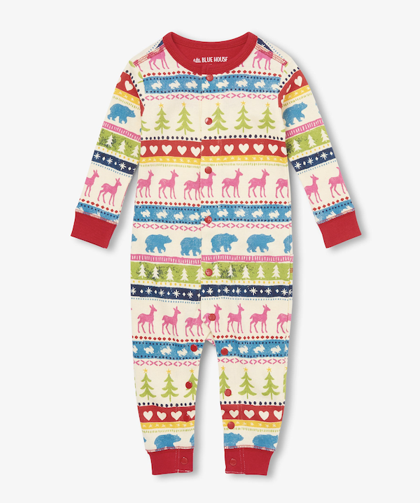 Little Blue House Baby Union Suit Strampler - Faire Isle - Norweger Einteiler