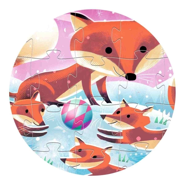 Djeco Formen Puzzle Fuchs - Fuchs & Fuchs Babys - 24 Teile Djeco Formen Puzzle Fuchs - Fuchs & Fuchs Babys - 24 Teile