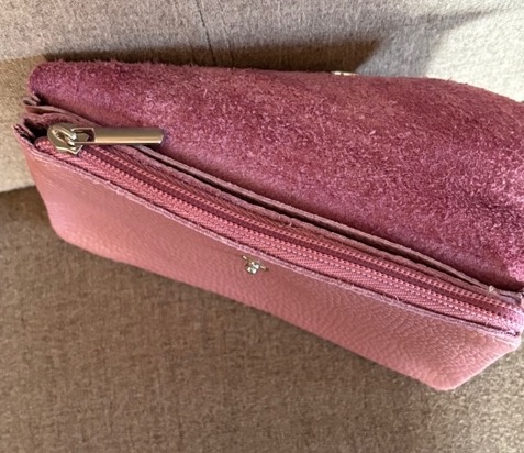 BFF Soft Leder Geldbeutel - Altrosa - Large