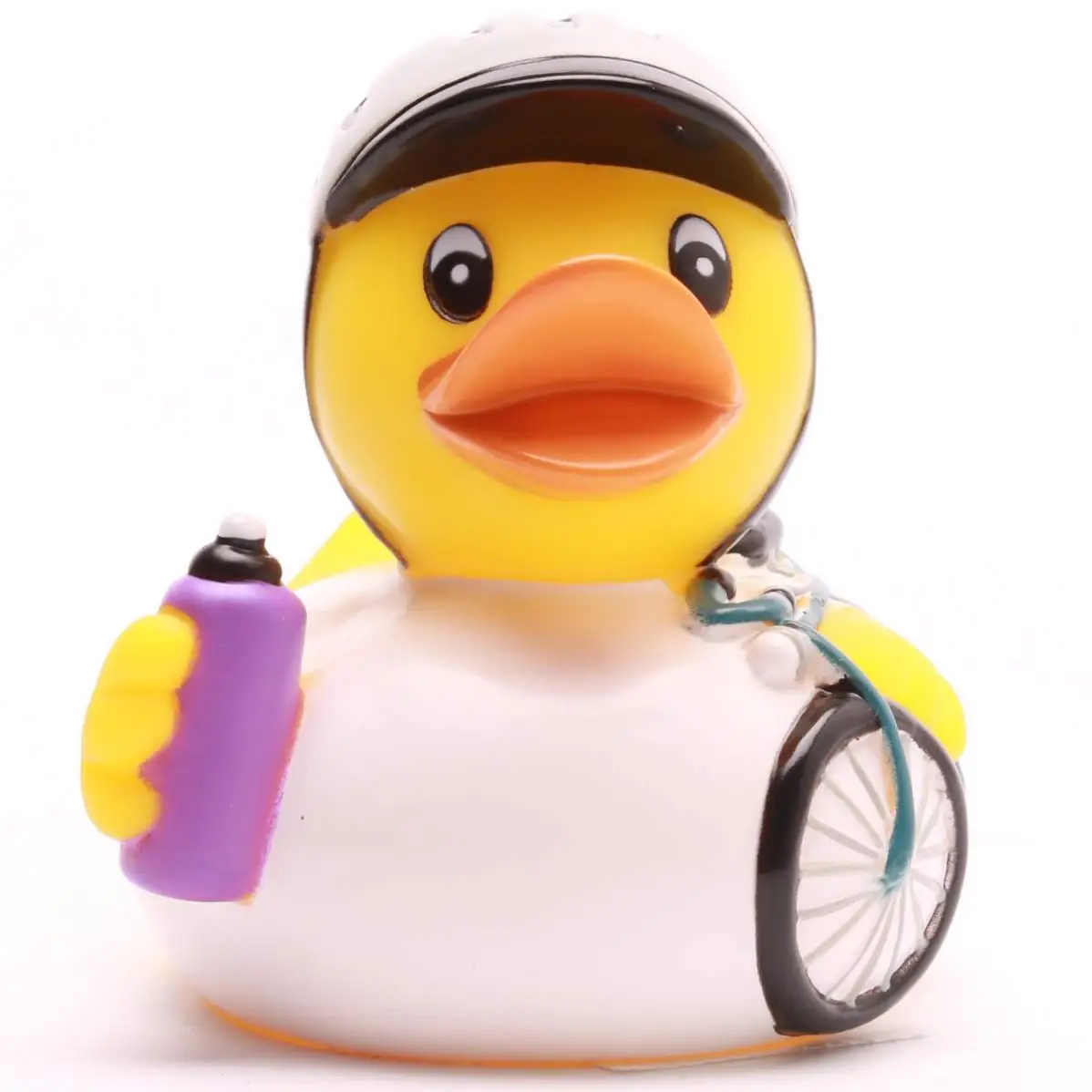 Lanco Rennradfahrer Duck - Naturkautschuk Ente - Badeente Radrennfahrer - Gummiente