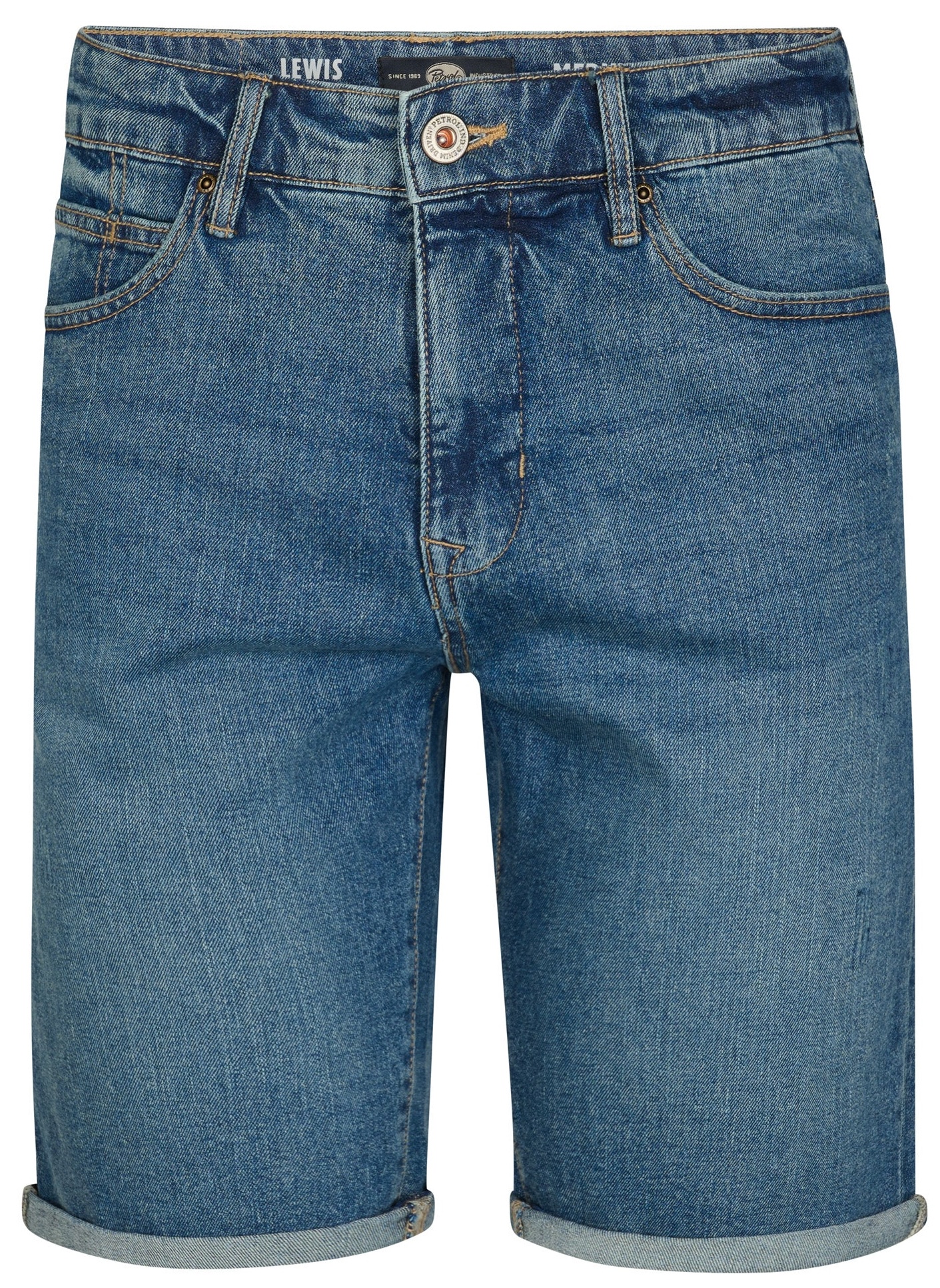 Petrol Industries Herren Lewis Loose Jeansshort Speedster in Blau