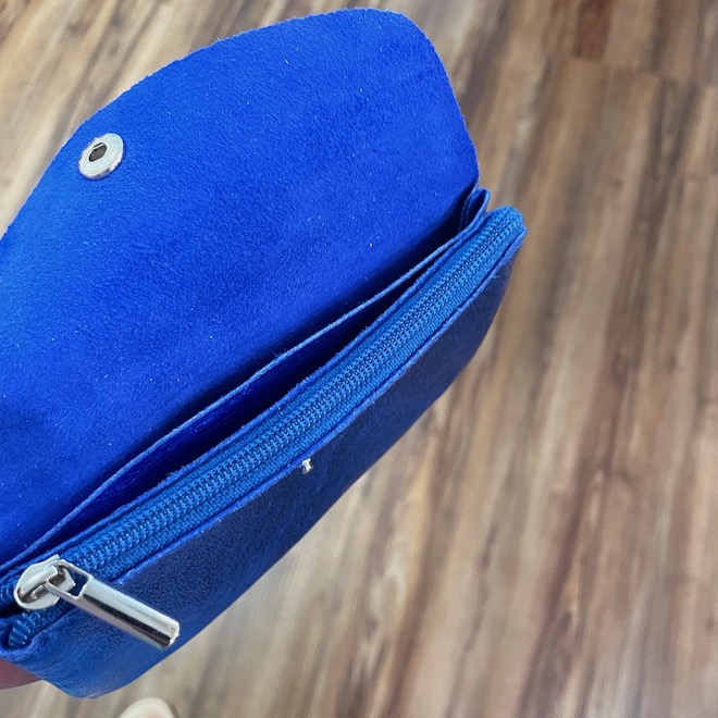 IMG_8449 BFF Soft Leder Glitzer Geldbeutel - Royalblau Glam Glitzer - Large