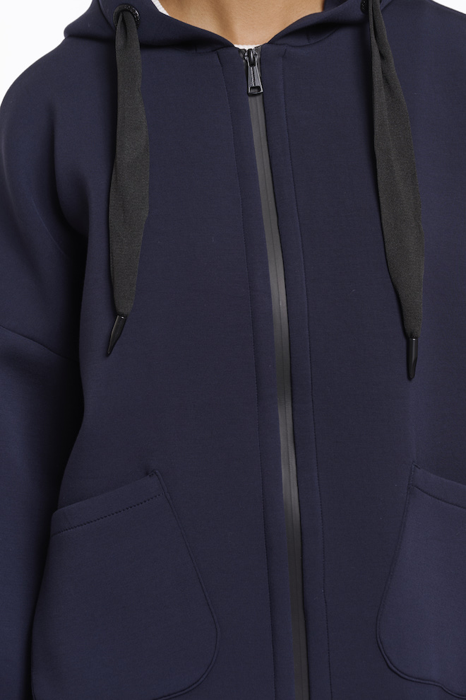 Rino & Pelle Bray Hooded Coat - Jacke mit Kapuze in Dark Navy