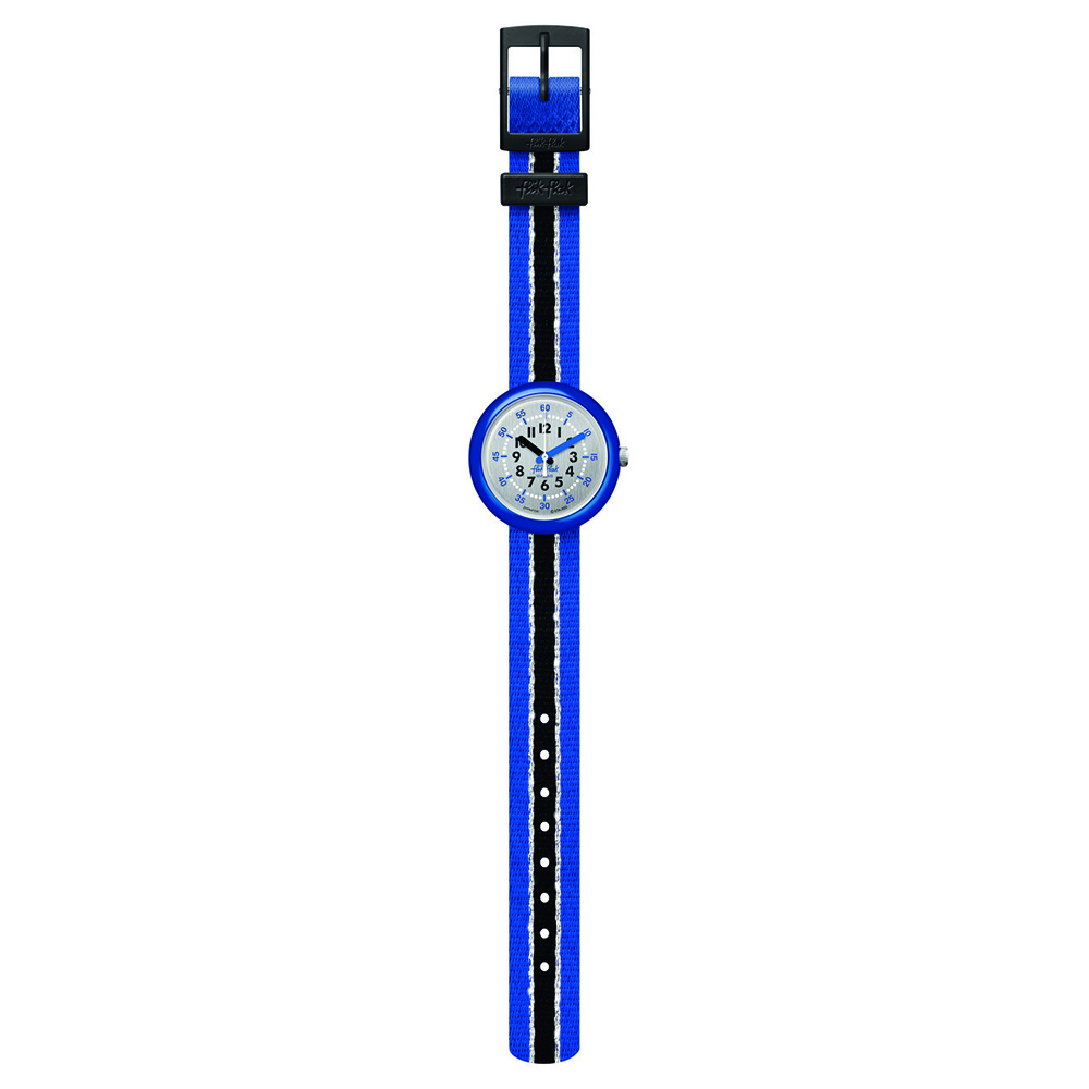 Flik Flak Kinderuhr Shine in Silver - Royalblau
