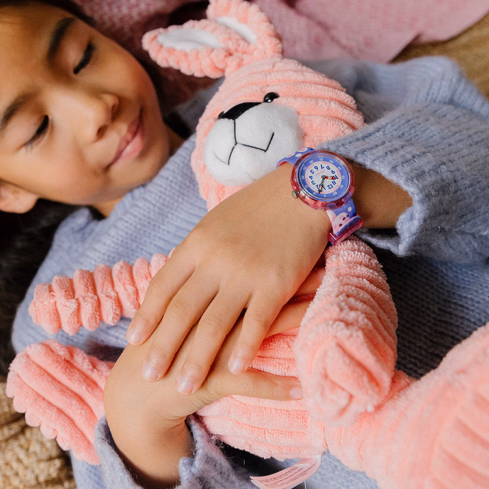 Flik Flak Uhr Kinderuhr in Lila PEEK-A-BUNNY - Hase Flik Flak Uhr Kinderuhr in Lila PEEK-A-BUNNY - Hase