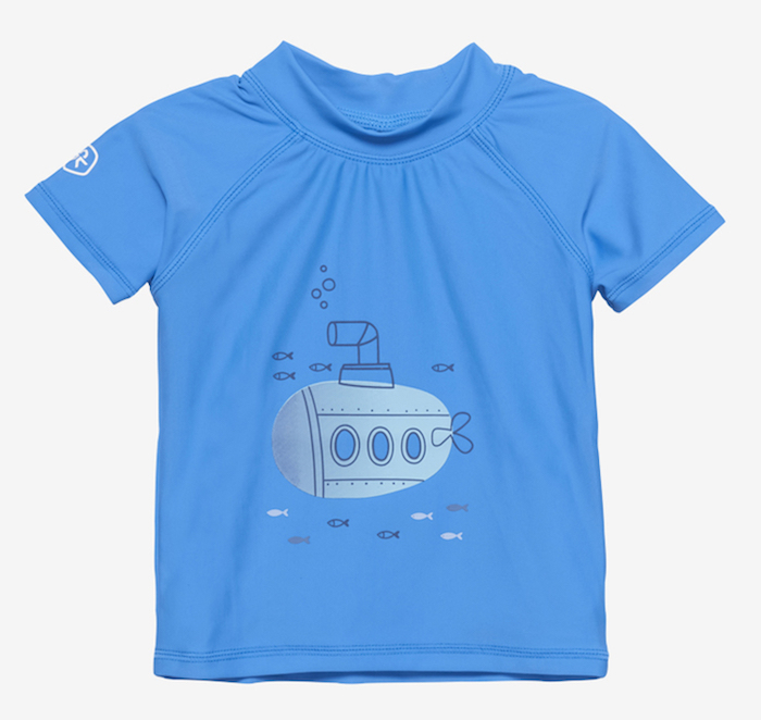 Color Kids UV Schutz Schwimmshirt in Azur Blau - U-Boot